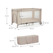 Кровать-манеж Kinderkraft Joy 2 Beige KLJOY02BEG00000