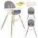 Стільчик для годування 3в1 MoMi REKI grey KRKA00034