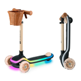 Складной самокат Kinderkraft Raket Beige KRRAKE00BEG0000 RGB LED дека и колеса