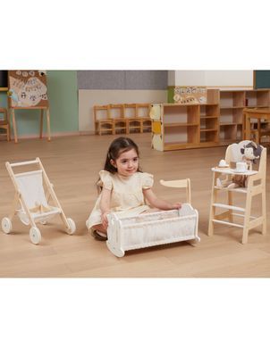 Дерев'яна лялькова колиска PolarB Viga Toys 44235