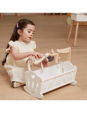 Дерев'яна лялькова колиска PolarB Viga Toys 44235