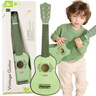 Детская деревянная винтажная гитара Vintage Guitar Classic World CW40577