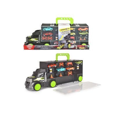 Игровой набор Трейлер перевозчик авто (43см) с 4 машинками City Carry and Store Transporter Dickie Toys 3747007