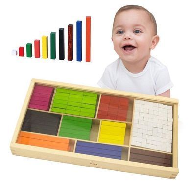 Набір для рахування Дерев'яні палички Кюїзенера Maths Blocks Viga Toys 56166