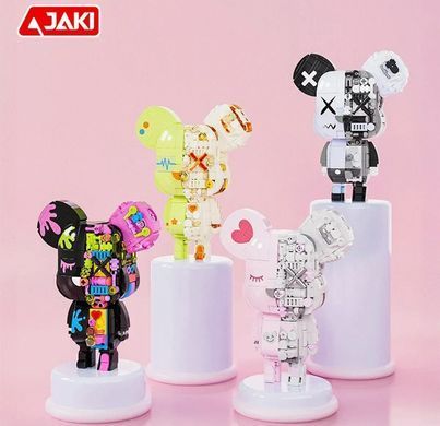 Конструктор JAKI Maker POP Magnet Bear серия Киберпанк мишки Магнитный вайб JK6250-1 черный