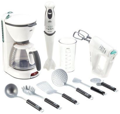 Мега набір кухонної техніки для дітей Mega Kitchen Set Braun Theo Klein 9625 кавоварка, вінчик, блендер, аксесуари