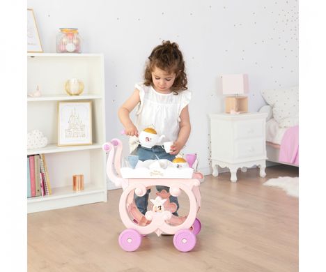 Дитячий возик Disney Princess зі знімною тацею і чайним сервізом Smoby 312502