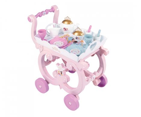 Дитячий возик Disney Princess зі знімною тацею і чайним сервізом Smoby 312502