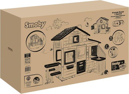 Игровой домик Smoby Life Friends Playhouse 7600810207 с кухней и столиком для пикника
