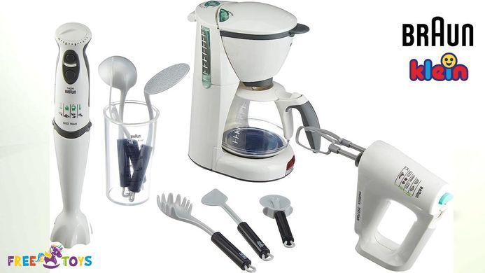 Мега набір кухонної техніки для дітей Mega Kitchen Set Braun Theo Klein 9625 кавоварка, вінчик, блендер, аксесуари