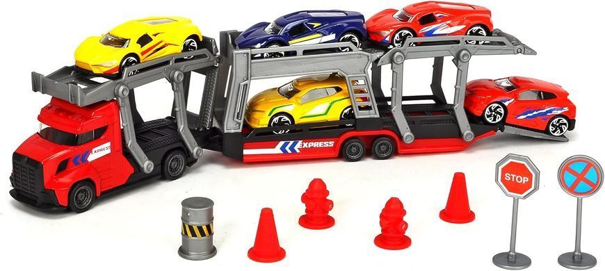 Игрушечный автотранспортер с металлическими машинками Transporter Set Dickie Toys 3745012