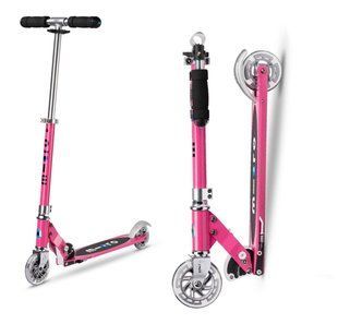 Складной двухколесный самокат Micro Sprite Pink SA0027 до 100 кг