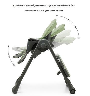 Стільчик для годувння 2 в 1 Kinderkraft Tummie KHTUMM00GRE0000 Green