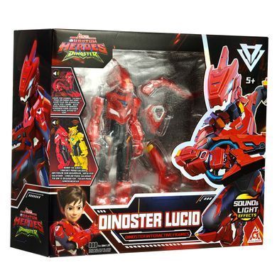 Интерактивная игровая фигурка Лучио с аксессуарами Quantum Heroes Dinoster EU583831 звук, свет