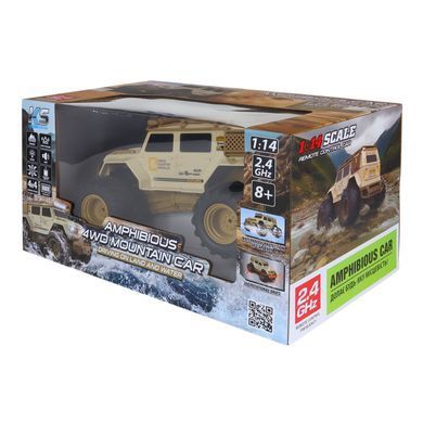 Уцінка всюдихід амфібія на радіокеруванні Amphibious 4WD Mountain Car (1:14, 2.4 GHz) KS Drive SL-8018ARH світло, звук