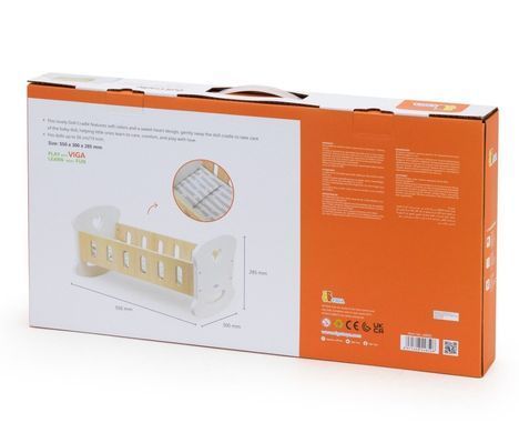 Дерев'яна лялькова колиска PolarB Viga Toys 44850