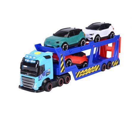 Ігровий набір автотранспортер Volvo (40 см) з машинками Dickie Toys 3747017 світло, звук
