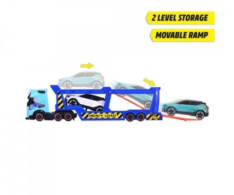 Ігровий набір автотранспортер Volvo (40 см) з машинками Dickie Toys 3747017 світло, звук