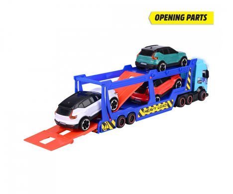 Ігровий набір автотранспортер Volvo (40 см) з машинками Dickie Toys 3747017 світло, звук