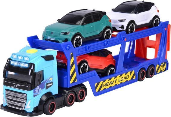 Ігровий набір автотранспортер Volvo (40 см) з машинками Dickie Toys 3747017 світло, звук