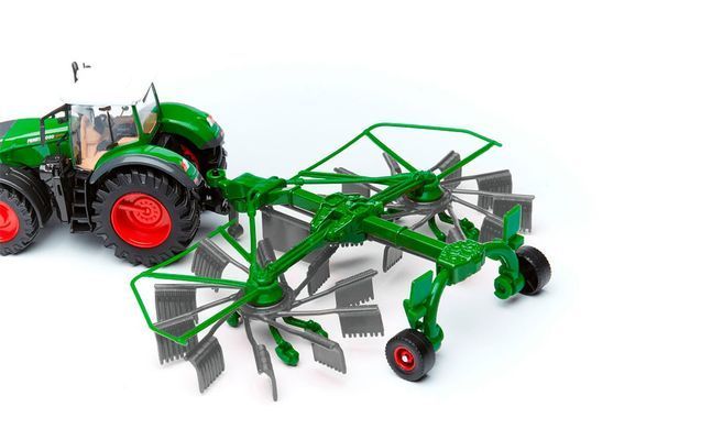 Модель-трактор Fendt 1050 Vario з роторними валковими граблями Bburago 18-31665