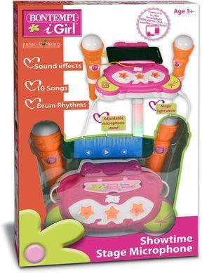 Сценічна стійка з 2-ма мікрофонами iGirl Showtime Bontempi 401472