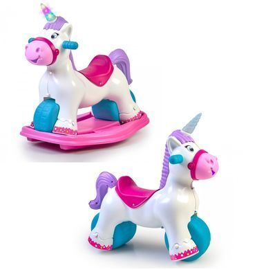 Гойдалка-каталка Єдиноріг 2в1 Baby Unicorn Feber FED35000 реалістичний звук