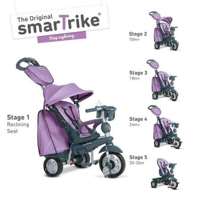 Уцінка. Триколісний велосипед Explorer 5 в 1 ліловий SmarTrike 8201200