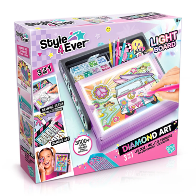 Уцінка Набір для творчості 3в1 Фабрика з підсвіткою Diamond Art Light Board Style 4 Ever Canal Toys OFG300