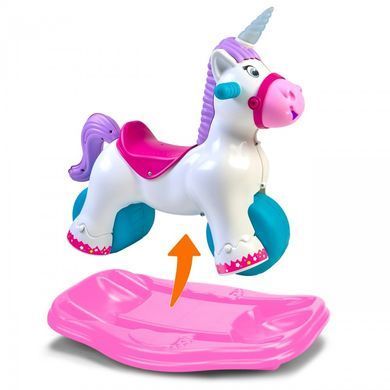 Гойдалка-каталка Єдиноріг 2в1 Baby Unicorn Feber FED35000 реалістичний звук