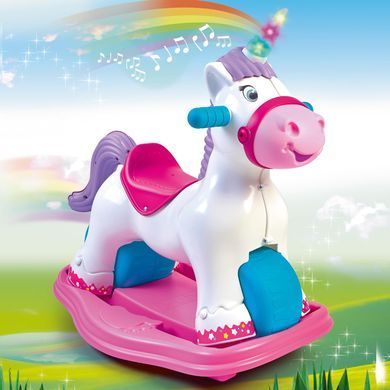 Гойдалка-каталка Єдиноріг 2в1 Baby Unicorn Feber FED35000 реалістичний звук