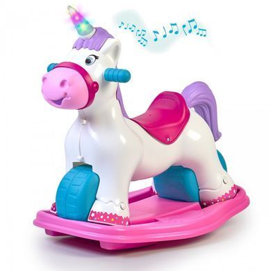 Гойдалка-каталка Єдиноріг 2в1 Baby Unicorn Feber FED35000 реалістичний звук