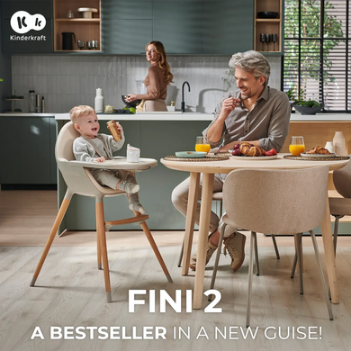Стульчик для кормления 2в1 Kinderkraft Fini 2 KHFINI02GRY0000 Grey