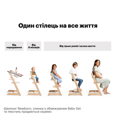 Універсальний дитячій стiльчик Stokke Tripp Trapp 100101 (natural)