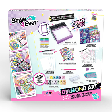 Уцінка Набір для творчості 3в1 Фабрика з підсвіткою Diamond Art Light Board Style 4 Ever Canal Toys OFG300