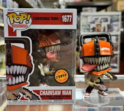 Вінілова фігурка Людина-бензопила w/CH(BD) Chainsaw Man (№1677) Funko POP! Animation 80324