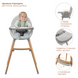 Стульчик для кормления 2в1 Kinderkraft Fini 2 KHFINI02GRY0000 Grey