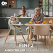 Стульчик для кормления 2в1 Kinderkraft Fini 2 KHFINI02GRY0000 Grey