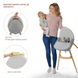 Стульчик для кормления 2в1 Kinderkraft Fini 2 KHFINI02GRY0000 Grey