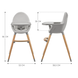 Стульчик для кормления 2в1 Kinderkraft Fini 2 KHFINI02GRY0000 Grey