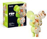 Конструктор JAKI Maker POP Magnet Bear серія Кіберпанк ведмедики Магнітний вайб JK6250-3 зелений