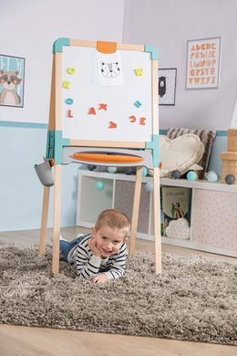 Двосторонній дерев'яний мольберт Веселе навчання Smoby Wooden Board 410401