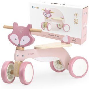 Дерев'яний чотириколісний біговел Лисеня Wooden Trike PolarB Viga Toys 44240
