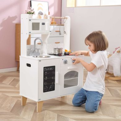 Дитяча дерев'яна кухня з посудом Viga Toys PolarB 44081 біла