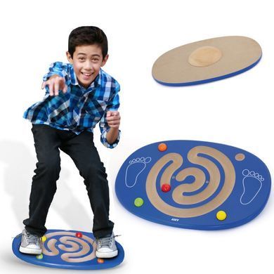 Сенсорная деревянная доска для балансировки с лабиринтом Trace and Balance Viga Toys 50668