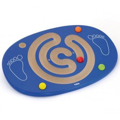 Сенсорная деревянная доска для балансировки с лабиринтом Trace and Balance Viga Toys 50668