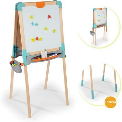 Двосторонній дерев'яний мольберт Веселе навчання Smoby Wooden Board 410401