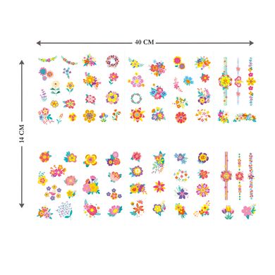 Дитячий набір наклейок на тіло та нігті Avenir NA218207 Квіти (260шт)