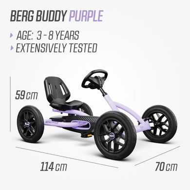 Детский велокарт Buddy Purple Berg 24.20.71.00 от 3 лет