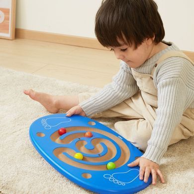 Сенсорная деревянная доска для балансировки с лабиринтом Trace and Balance Viga Toys 50668
